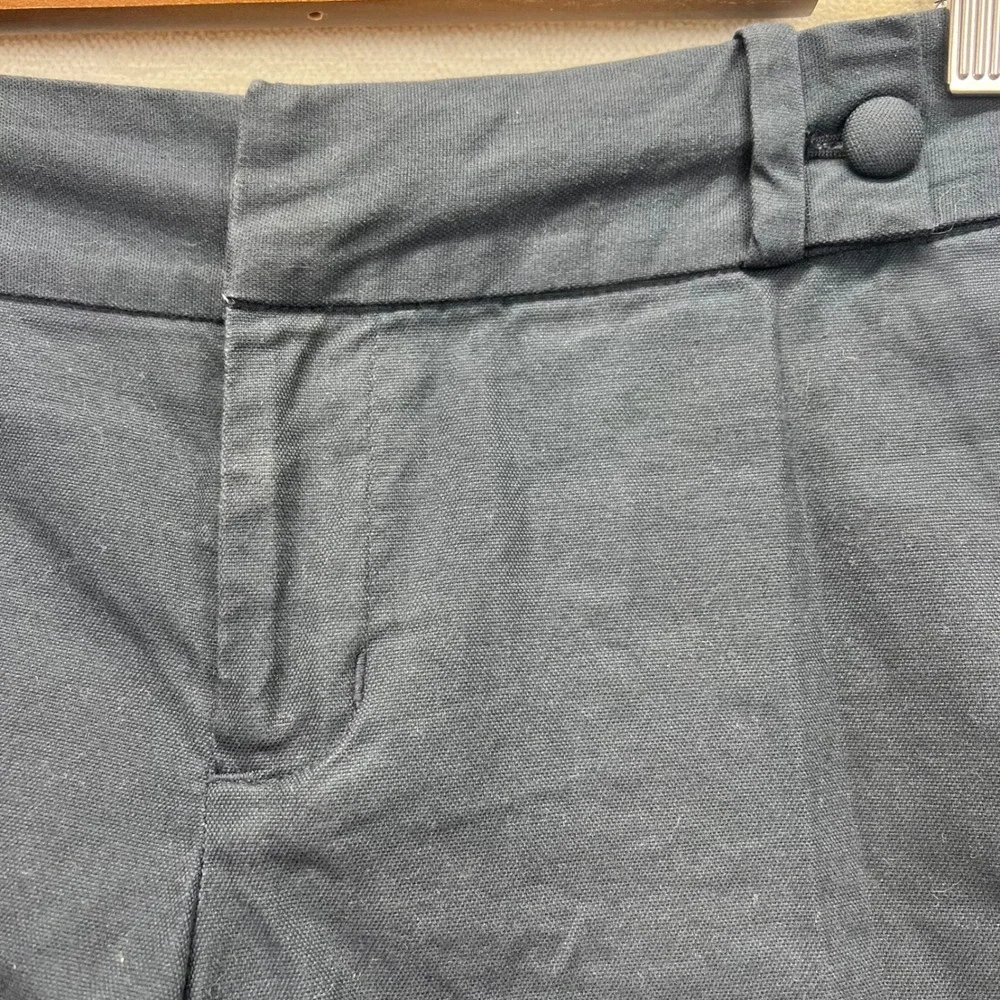 Banana Republic Chino Shorts Womens 10 Navy Blue Cotton Stretch Mid Rise Coastal